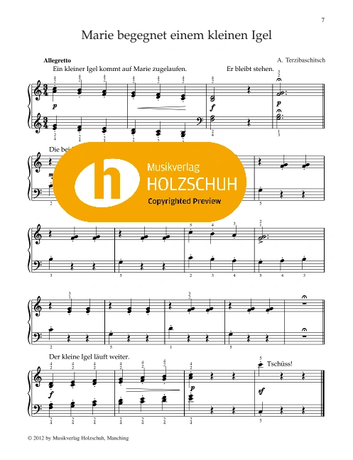 Marie begegnet einem kleinen Igel